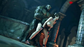 Preview 2 of Baet Sex Video - Bad guys with big dicks are her weakness. Animation anal sex and cum swallow