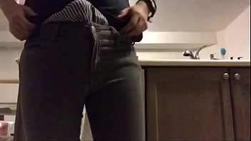 Preview 3 of Cumshot Compilation Remy Lacroix - Trying my gf&#039_s jeans with a hard on
