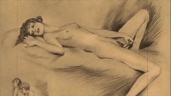 Preview 3 of Blue Pecture - vintage erotic illustration