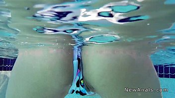 Preview 1 of Sex Thieft - Redhead Latina gets anal sex by the outdoor pool