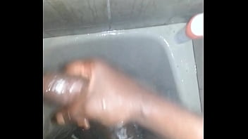 Preview 3 of Army Ladie - jerking my dick in shower