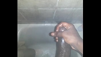 Preview 1 of Army Ladie - jerking my dick in shower