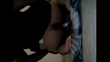 Preview 3 of Stuck Stockings - Travesti amateur con vibrador