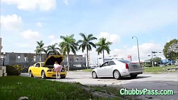 Preview 2 of Verbal Old Boydy Fuck Gay - Big-ass gal tries to fix car