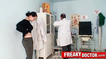 Preview 1 of Young Girls Medical - Breast exam of big natural tits babe Arkida Revees by old doctor