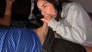 Preview 2 of Birthday Gife - Me aprovecho que hago una pijamada con mi mejor amigo y mientras el descansa yo obligo a su linda hermanastra que me deje follarla duro.