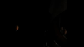 Preview 2 of Lesian Japanese - Naked driving(dark) &amp_ front driveway jackoff