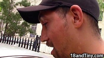 Preview 1 of Wwwsun Sex - 95 lbs Teen Blowjob in a Car in Public!