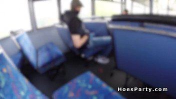 Preview 2 of Grade 10 Sexvedeo - Two sexy amateur partying in the bus while moving