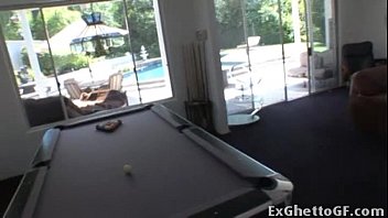 Preview 1 of Morman Boyz - Big breasted ebony fucked on pool table