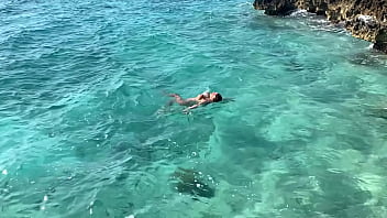 Preview 3 of Indian Porn Stares - Monika Fox Stopped A Tour Bus To Swim Naked In Sea (Free)