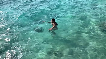 Preview 4 of Indian Porn Stares - Monika Fox Stopped A Tour Bus To Swim Naked In Sea (Free)
