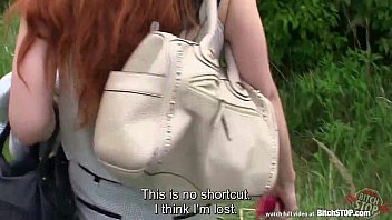 Preview 2 of Bokep Abg Rusia Crot Dalam - Bitch STOP - Outdoor sex with slutty redhead