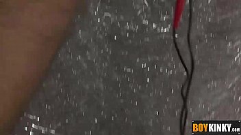 Preview 4 of Slim 18 Yrs - Cameron James getting wrapped in plastic and a hot handjob
