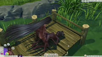 Preview 1 of German Small Cock Suck - girl with low pitched voice sims 4