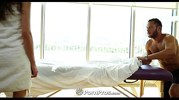Preview 1 of Kiara Skype - PornPros - Brunette Victoria Rae Black gets a happy ending massage