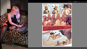 Preview 1 of Rose Sister - Лия читает порно комикс для подписчика - Египетские Царицы и Гнев Анубиса