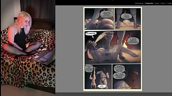Preview 4 of Rose Sister - Лия читает порно комикс для подписчика - Египетские Царицы и Гнев Анубиса