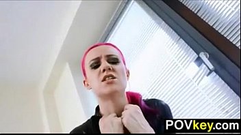 Preview 2 of Black Burga Sex - Slut With Pink Hair Teasing Her Body POV