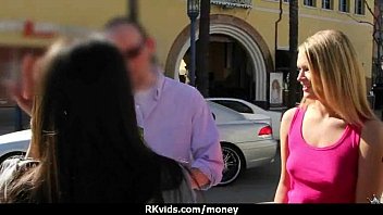 Preview 1 of Blue Film Dangerous - Slutty amateur babe is paid cash from some crazy public sex 15