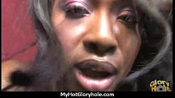 Preview 3 of 3gp Outdoor Sex - Ebony Slut Fucks A White Gloryhole Cock In Her First Interracial Scene 5