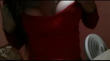 Preview 2 of Corail - linda chica transexual masajeandose las tetas