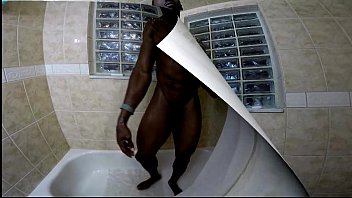 Preview 2 of Romantic Fuck Old Man - Hot black stud shows off big dick in shower  (TheeBlackHammer.com)
