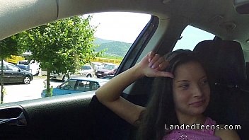 Preview 2 of Dani Daniels Vibrator - Petite teen fucks huge cock in public