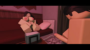 Preview 1 of Lucky Karles - ROBLOX PORN | Cute moaning slut gets fucked in private room
