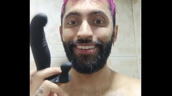 Preview 1 of Phim Sex Yui Nishikawa Loan Luan - Big Dick Latino Camilo Brown Using Oil And a Vibrator In The Shower To Give Himself An Intense Prostate Orgasm