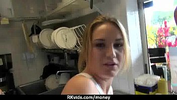 Preview 4 of Lesbian Buk - Amateur hottie takes cash for public sex 15