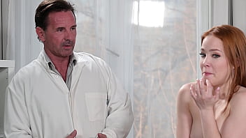 Preview 3 of Teen Tight Beeg Sex - Naughty Nurse Nicole Murkovski Takes Messy Cumshots After Clinic DP Threesome GP3230