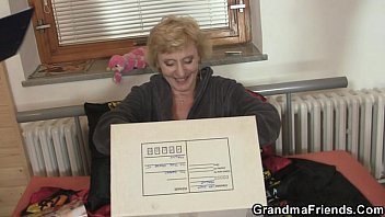 Preview 2 of Toes Feet Mature - She pleases two delivery men