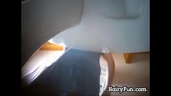 Preview 1 of Spying Phone Mom - Hidden Bathroom Cam Watches A Hairy Chick