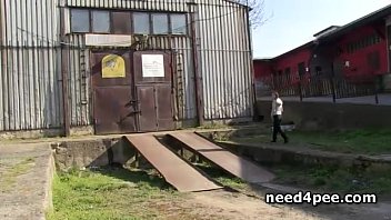 Preview 1 of Jamie A4u - Hot pussy teen chicks pissing from a bridge