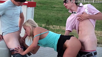 Preview 4 of Man Anal Man Sex - Daring PUBLIC street teen sex gangbang