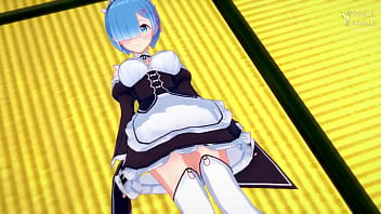 Preview 1 of Angel Wicky Dating - Innocent Rem is a very naughty maid - Re Zero