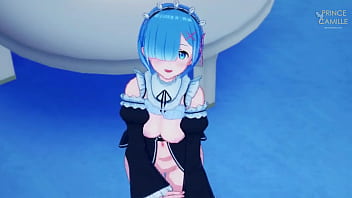 Preview 4 of Angel Wicky Dating - Innocent Rem is a very naughty maid - Re Zero