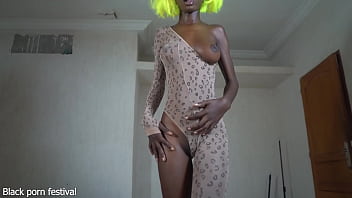 Preview 4 of Oil Majaji Vedios - Her skinny ebony body and tits are perfect and she is also goofy