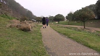 Preview 1 of Cases Calvert - Naughty milf Sarah Janes public flashing and outdoor masturbation of exhibitioni