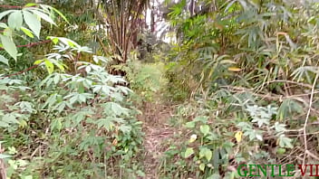 Preview 1 of Hindi Kuwari Porn - Cought having sex with a farmer in the forest