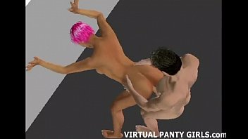 Preview 3 of Mistres T Porn - Redhead 3d MILF on her knees sucking cock