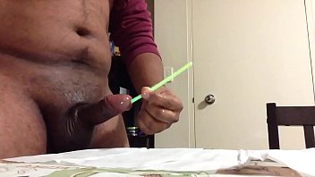 Preview 2 of Nikki Benz Spor - Glowstick insertion into a penis.MOV
