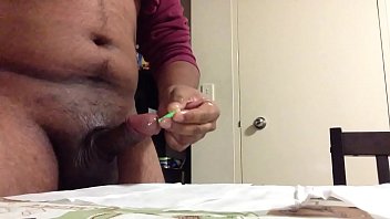 Preview 3 of Nikki Benz Spor - Glowstick insertion into a penis.MOV