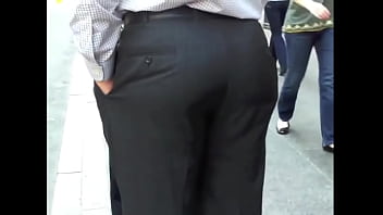 Preview 3 of Ebony Shemales Swallow Cum - Nice ass in suit pants