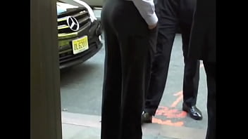 Preview 1 of Ebony Shemales Swallow Cum - Nice ass in suit pants