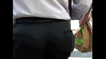 Preview 4 of Ebony Shemales Swallow Cum - Nice ass in suit pants