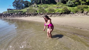Preview 3 of Romantic Sexi Indian Movie - Milf&#039_s Tits suddenly Fell Out of her Swimsuit on the Beach
