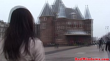 Preview 1 of Seachhindi Sex Pho - Gorgeous real hooker in fishnets facialized