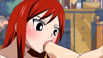 Preview 3 of Bamboo Monster - Fairy Tail XXX parody - Erza gives a dream blowjob